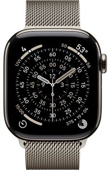 Apple Watch Series 11, 46 mm, Nalural Titanium GPS+Cellular, Natural Milanese Loop M/L